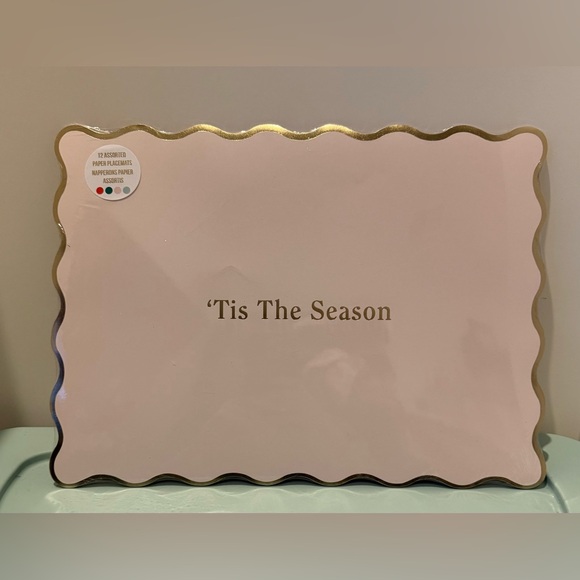 Other - Pretty “Tis The Season” Paper Placemats- 12 Assorted- NWT